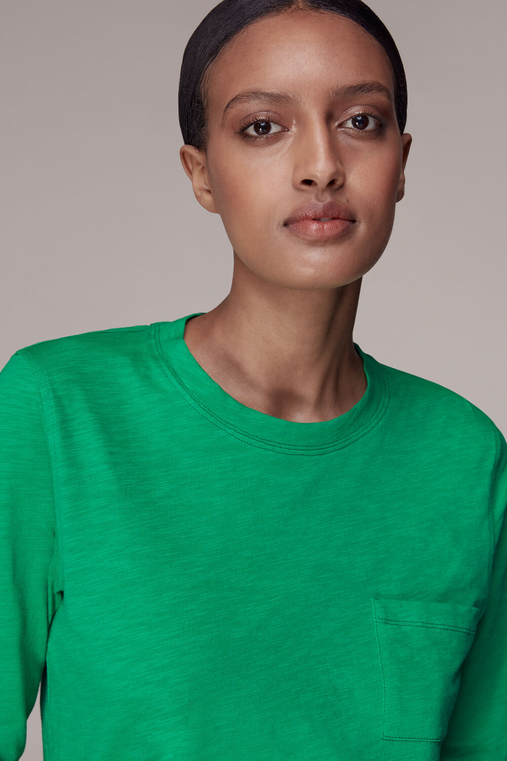 Crew Neck Pocket Top